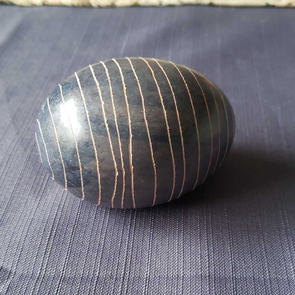 Genuine Besmo Product Hand Carved Stone Egg Kenya Decor.